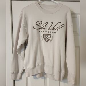 SOLD Abercrombie & Fitch Destination Ski Vail Colorado Beige Sweater